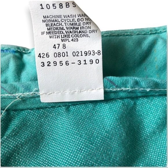 Levi’s Y2K Teal Shorts Colored Denim Jorts Short Shorts 3” Inseam Mid Rise M/8 - Picture 10 of 13